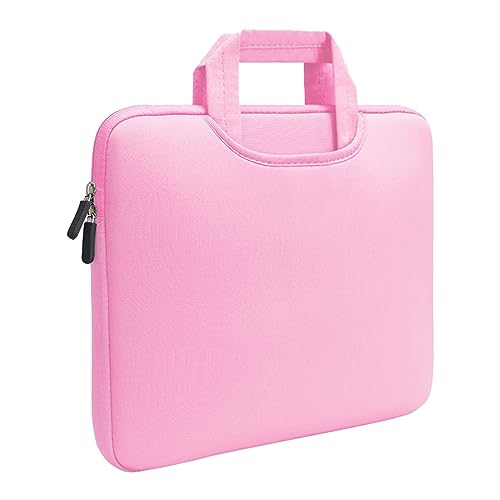 Bunte und plüschige Laptoptasche für die tägliche Arbeit und den Unterricht Nähbuch Taschen (Pink, 13) von Generic