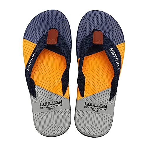 Business Schuhe Herren 45 Männer Klassische Bequeme Flip Flop Mode Sandalen Slide Sandalen Strand Hausschuhe Herren Schuhe 13 (Z5-Dark Blue, 41) von Generic