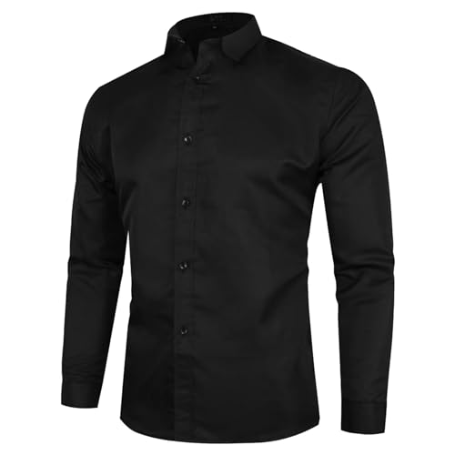 Businesshemd Herren Langarmhemd Button-Down Freizeithemden Pure Langarm Anzug Hemd BüGelfrei Regular Fit Hochzeit Hemd Atmungsaktive Arbeitshemden Klassisch Slim-Fit Baumwolle Shirt Oberteile Businesshemd Herren Langarmhemd Button-Down Freizeithemden Pure Langarm Anzug Hemd BüGelfrei Regular Fit Hochzeit Hemd Atmungsaktive Arbeitshemden Klassisch Slim-Fit Baumwolle Shirt Oberteile von Generic