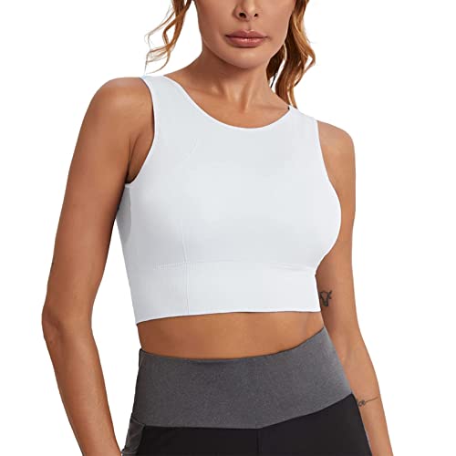 Bustier Damen Sport BH Ohne Buegel Wohlfühl BH Crop Tops Soft Bra Schlaf BHS Basic Einfarbige Sports Bra Tank Top Büstier Mesh Hollow Out Atmungsaktiv Sportbh Lauf Fitness Yoga BHS von Generic
