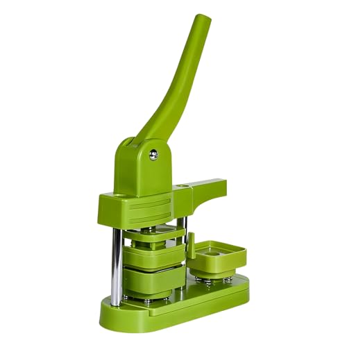 Button Maker, 50 mm/2 Zoll Button Maker Maschine Button Making Kit Magnet Making Machine Pin Button Press Square Cutter Geeignet for DIY Pin Eltern-Kind-Bastelarbeiten(Green,Fridge Magnet) von Generic