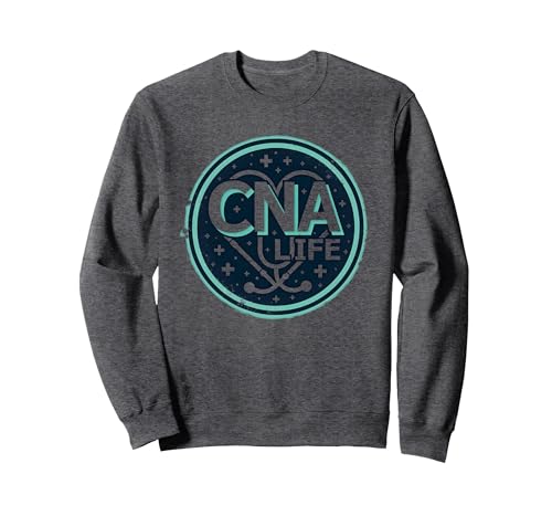 CNA Life Sternenemblem für Frauen, medizinisches Fachpersonal Sweatshirt, Unisex für Erwachsene, Anthrazit Meliert, XXL von Generic