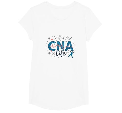 CNA Life: Herzschlag der Helden aus dem Gesundheitswesen T-Shirt, Girls, Weiß, XS von Generic