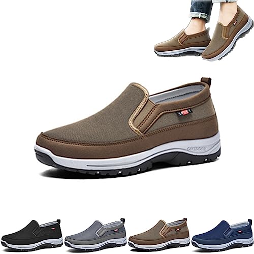 CNA Trop Herren-Wanderschuhe, CNA Trop Herren rutschfeste orthopädische Outdoor-Wanderschuhe, lässige, atmungsaktive Strick-Mesh-Schuhe zur Unterstützung des Fußgewölbes (Brown,EU:43) von Generic