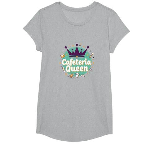 Cafeteria Queen: Regal Food Service Humor für Mittagessen Damen T-Shirt, Girls, Grau Meliert, L Cafeteria Queen: Regal Food Service Humor für Mittagessen Damen T-Shirt, Girls, Grau Meliert, L von Generic