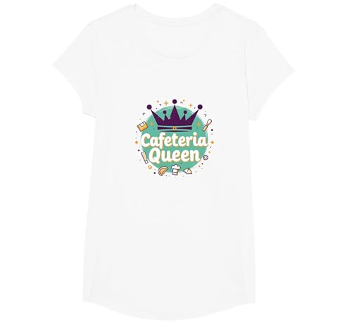 Cafeteria Queen: Regal Food Service Humor für Mittagessen Damen T-Shirt, Girls, Weiß, Mittel Cafeteria Queen: Regal Food Service Humor für Mittagessen Damen T-Shirt, Girls, Weiß, Mittel von Generic
