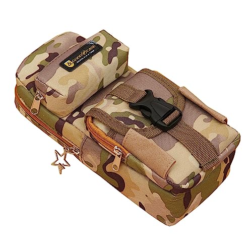 Camouflage Federmäppchen für Jungen, multifunktional, große Kapazität, Stiftebox, Tasche, Kinder, Geschenk, Schule, Schreibwaren, beige, Taschen-Organizer von Generic