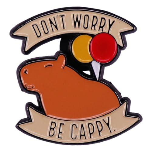 Capibara Brosche - Emaille Brosche, Lustige Tier-Brosche | Langlebige, niedliche Capybara Brosche, modische Tier-Anstecknadel für Kinder Erwachsene Modegeschenke Jacken Taschen von Generic