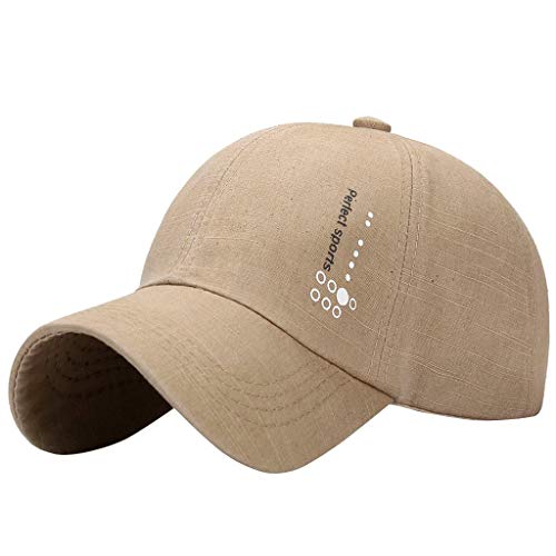 Caps Männer Sonnenschild Sonnenkappe Strandhut Baseball Cap Hat Baseball Adjustable Men Plain Washed Cotton Hip-Hop Sport Cap Cap Lässige Baseballmützen Hunde Hüte Und Halunken von Generic