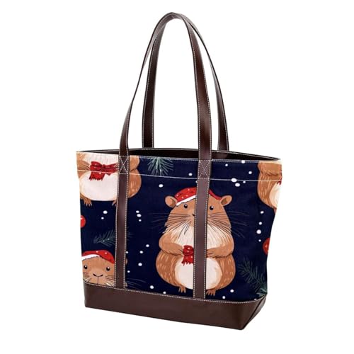 Capybara-53 modische Damen-Umhängetasche, aus gewaschenem, strapazierfähigem Leder, mit Tragegriff oben, mit Taschen, Reißverschluss von Generic