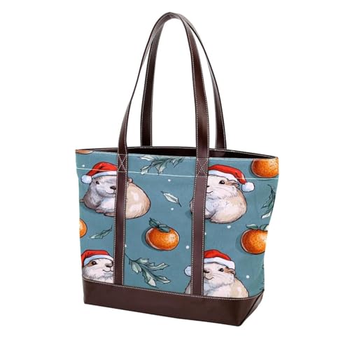 Capybara-76 süße Tragetaschen, strapazierfähiges Leder-Leinen, Geldbörsen und Handtaschen für Damen, Tragegriff oben, Hobo-Taschen von Generic