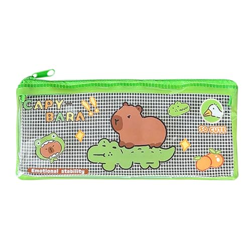 Capybara Federmäppchen, Capybara Stiftebox | Federmäppchen mit breiter Öffnung, niedliches und tragbares Schreibwaren-Stifteetui, niedlich für das Büro, Organizer für Schreibwaren, Capybara Krokodil von Generic