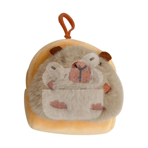Capybara-Plüsch-Geldbörse – kleine Geldbörse, niedlicher lustiger Münztaschen-Anhänger – Plüsch-Capybara-Beutel für Geburtstag, Kindertag, Weihnachten von Generic