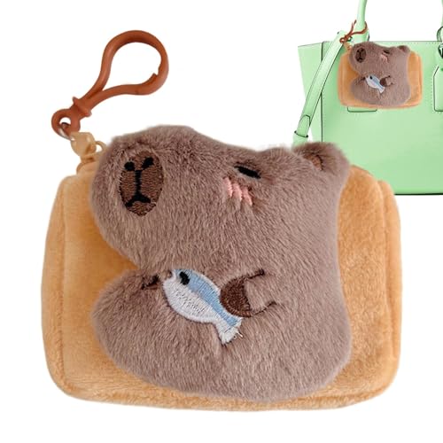 Capybara Plüschgeldbörse - Capybara Plüsch-Umhängetasche, Handtasche aus weichem Plüsch | Entzückende Capybara Plüsch-Umhängetasche, Capybara-Tasche aus Plüsch für, , Se référer au descriptif von Generic