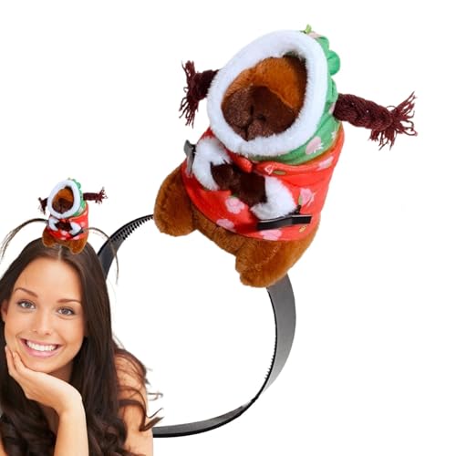 Capybara Stirnband niedlich lustig Tier Plüsch Stirnband Capybara Stirnband Anti-Rutsch Capybara Gesichtswäsche Tierhaarband Uni Tier Plüsch Tier Stirnband Capy von Generic