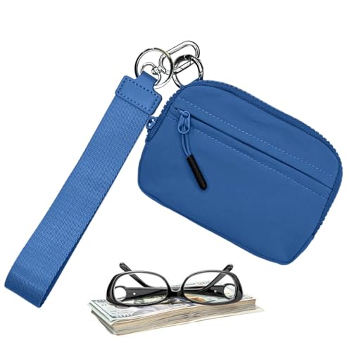 Card Wallet - Iris Brieftasche 2. Generation, Frauen Armbandbrieftasche | Kreditkarte Brieftasche wasserdichte Nylon Frauen Münzbaus, kompaktes Schlüsselring -Brieftasche mit Handgur von Generic