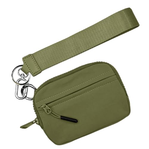 Card Wallet - Iris Brieftasche 2. Generation, Frauen Armbandbrieftasche | Kreditkarte Brieftasche wasserdichte Nylon Frauen Münzbaus, kompaktes Schlüsselring -Brieftasche mit Handgur von Generic