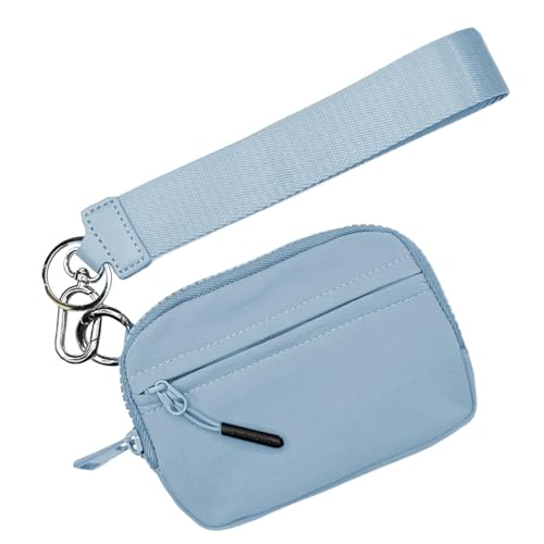 Card Wallet - Iris Brieftasche 2. Generation, Frauen Armbandbrieftasche | Kreditkarte Brieftasche wasserdichte Nylon Frauen Münzbaus, kompaktes Schlüsselring -Brieftasche mit Handgur von Generic