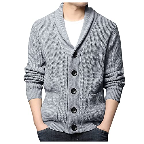 Cardigan Herren, Strickjacke Herren mit Knöpfe Regular Fit Winterjacke Langlebig Strickpullover Dicke Pullover Herbstjacke Mode Retro für Geschäftsmeetings von Generic