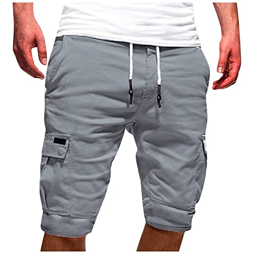 Cargo Shorts Herren - Kurze Hosen Sommer Bermuda Arbeitshose Elastische Taille Sportshorts Outdoor Freizeithose mit Taschen,Grau,XL Cargo Shorts Herren - Kurze Hosen Sommer Bermuda Arbeitshose Elastische Taille Sportshorts Outdoor Freizeithose mit Taschen,Grau,XL von Generic