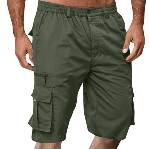 Cargo Shorts Herren - Kurze Hosen Sommer Bermuda Arbeitshose Elastische Taille Sportshorts Outdoor Freizeithose mit Taschen,Grün,4XL Cargo Shorts Herren - Kurze Hosen Sommer Bermuda Arbeitshose Elastische Taille Sportshorts Outdoor Freizeithose mit Taschen,Grün,4XL von Generic