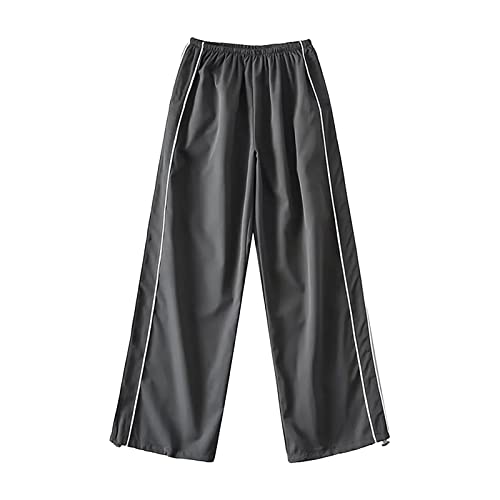 Cargohose Baggy Y2K Hose Vintage Freizeithose Elastischem Bund mit Taschen Retro Loose Lockere Track Pants Jogginghose Sportpants Sporthose Stoffhose Sommerhose Frühling Herbst von Generic