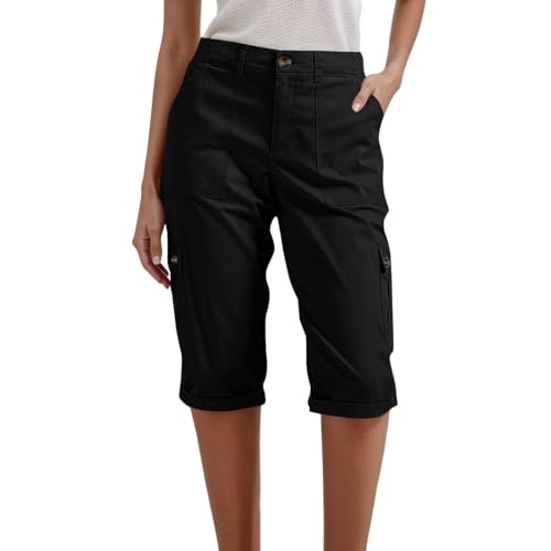 Cargohose Damen 3/4 e Caprihose Wanderhose Leicht Schnell trocknend Atmungsaktiv Outdoor Shorts Stretch Trekkinghose Athletisch Reisen Lässig Locker Bequem Sommerhosen mit 4 Taschen Cargohose Damen 3/4 e Caprihose Wanderhose Leicht Schnell trocknend Atmungsaktiv Outdoor Shorts Stretch Trekkinghose Athletisch Reisen Lässig Locker Bequem Sommerhosen mit 4 Taschen von Generic