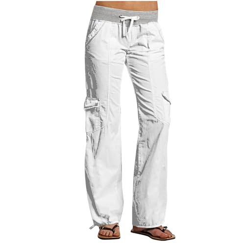 Cargohose Damen Hosen Multi Taschen Wanderhose Baumwolle Arbeitshose High Waist Jogginghose Flared Bootleg Sporthose Leicht Einfach Sweathose Straight Leg Hose Vintage Fitnesshose Cargohose Damen Hosen Multi Taschen Wanderhose Baumwolle Arbeitshose High Waist Jogginghose Flared Bootleg Sporthose Leicht Einfach Sweathose Straight Leg Hose Vintage Fitnesshose von Generic