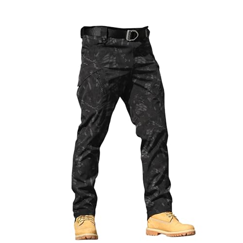 Cargohose Herren, Camouflage Lang Arbeitshose Urban Tactical Hose Militär-Cargo-Stil Hose Männer Jogginghose Chino Sporthose für Gym Ripstop Ranger Hose Outdoorhose Stretch Pants Wanderhose von Generic