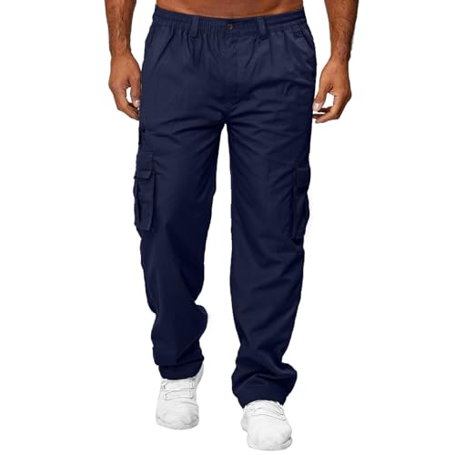 Cargohose Herren Baumwolle Outdoorhose Baggy Freizeithose Lang Cargo Hose Breite Jogginghose Leicht Lockere Atmungsaktiv Wanderhose Hohe Taille Trainingshose Gerade Solide Farbe Sporthose Cargohose Herren Baumwolle Outdoorhose Baggy Freizeithose Lang Cargo Hose Breite Jogginghose Leicht Lockere Atmungsaktiv Wanderhose Hohe Taille Trainingshose Gerade Solide Farbe Sporthose von Generic