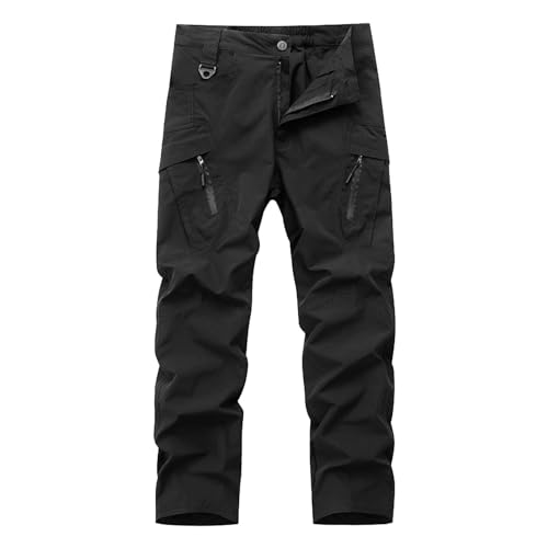 Cargohosen für Herren Lang - Cargo Hose Herren Sommer Chino Cargohose Stretch Funktionshose Modern Loose fit Sport Jogginghose Bequem Freizeithose Leichte Outdoorhose Baggy Casual Baumwollhose von Generic