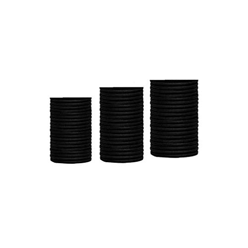 Casual 100PS Elastics Kids Headwear Elastic Ring Cute Hair Hair Rope Mode Haarspange CnQ789 (black, One Size) von Generic