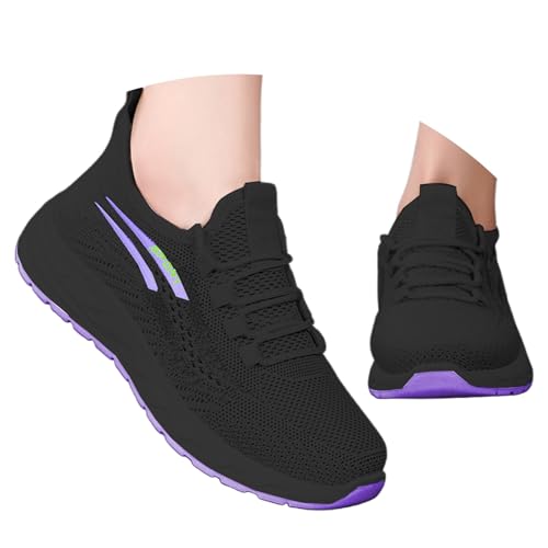 Casual Damen Schuhe Bequem Belüftet, Sportlich Laufschuhe für Damen rutschfest, Outdoor Trekking Mesh Turnschuhe für Gymnastik Tennis Atmungsaktive Joggingschuhe Abriebfest Running Jogging von Generic