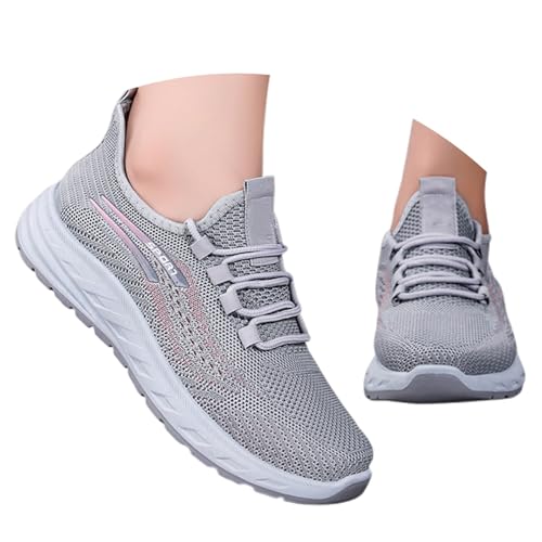 Casual Damen Schuhe Bequem Belüftet, Sportlich Laufschuhe für Damen rutschfest, Outdoor Trekking Mesh Turnschuhe für Gymnastik Tennis Atmungsaktive Joggingschuhe Abriebfest Running Jogging von Generic
