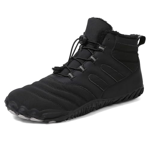 Casual Herren Schuhe Bequem, Trendy Sneakers für Herren Verstärkt und rutschfest, Atmungsaktive Schneestiefel mit Plüschfutter für Bergen und Felsen Jogging Elegant Walkingschuhe Trekkingschuhe von Generic