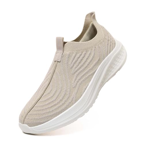 Casual Schuhe Herren Bequem, Atmungsaktive Slip-on Sneakers für Herren, Outdoor Schuhe für Jogging Trekking Low-Cut Belüftet Turnschuhe für Gymnastik Tennis Ohne Schnürsenkel rutschfest von Generic