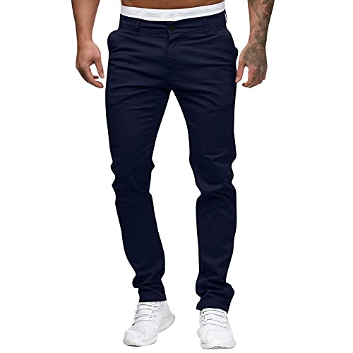 Casualhose Herren Lang Hochelastisch Anzughose Gürtelloch Gemütliche Schnelltrocknend Leicht Atmungsaktiv Baumwolle Warm Geeignet für Jeden Anlass Stil mit Schuhen und Mantel von Generic