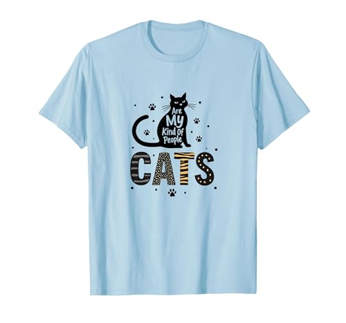 Cats Are My Kind of People - Katzenliebhaber T-Shirt, Herren, Himmelblau, S von Generic