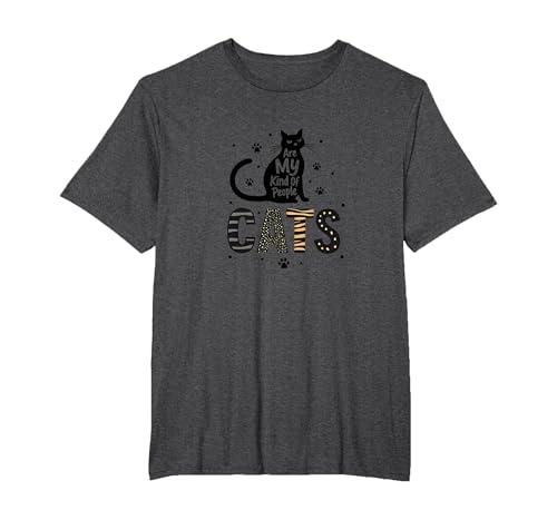 Cats Are My Kind of People - Katzenliebhaber T-Shirt, Herren Große Größen, Anthrazit Meliert, 3X Tall von Generic