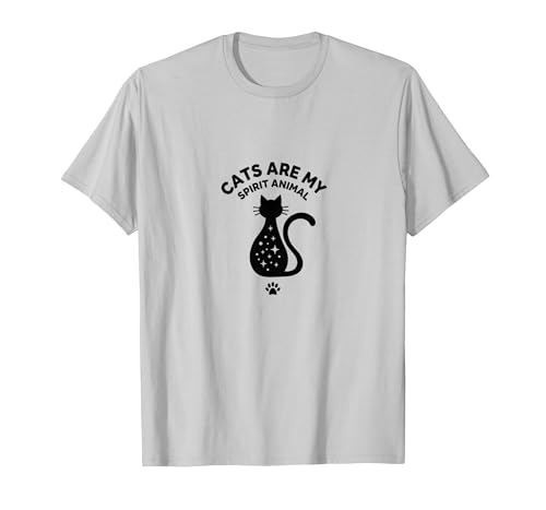 Cats Are My Spirit Animal Magical Feline Lover, cat T-Shirt, Herren, Silber, M Cats Are My Spirit Animal Magical Feline Lover, cat T-Shirt, Herren, Silber, M von Generic