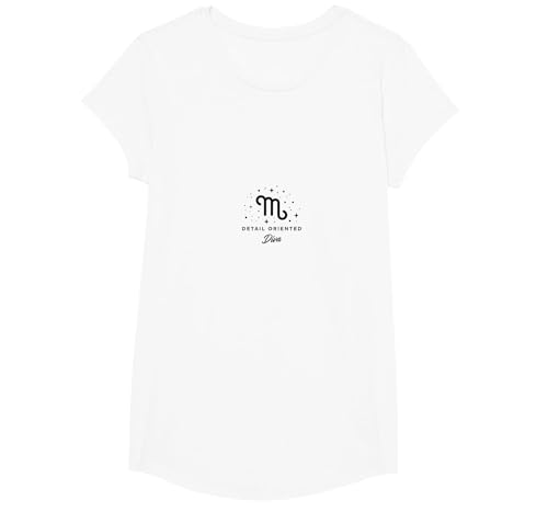 Celestial Scorpio Diva: Detailorientierter Stargazer T-Shirt, Girls, Weiß, XS von Generic