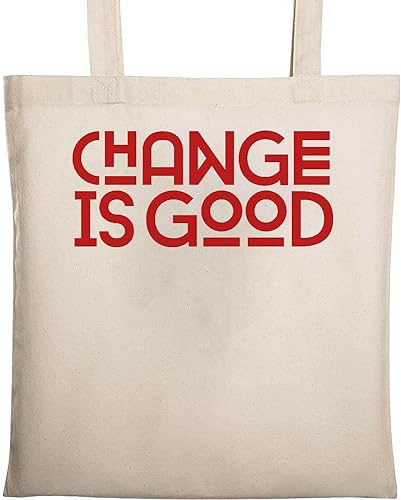 Change is Good Tragetasche aus natürlicher ökologischer Baumwolle Beige One Size von Generic