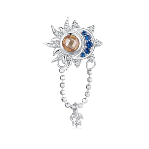 Charm Anhänger Sonne und Mond 925er Sterlingsilber Armbänder und Halsketten zum Geburtstag der Frau von Generic