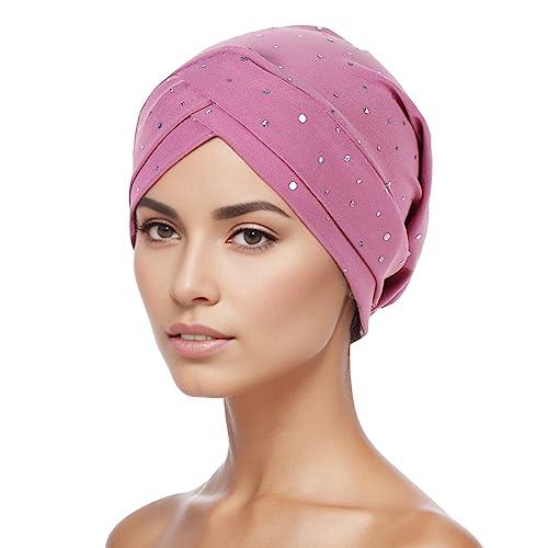 Chemo Turban Damen Beani Mütze Muslim Kappe vorderseitig ineinander gehend Weich Slouchy Frauen Headwear Kopftuch Hut Kopfbedeckung Turban Warm Wrap Schlafmütz für Haarverlust Cancer I Chemo Turban Damen Beani Mütze Muslim Kappe vorderseitig ineinander gehend Weich Slouchy Frauen Headwear Kopftuch Hut Kopfbedeckung Turban Warm Wrap Schlafmütz für Haarverlust Cancer I von Generic