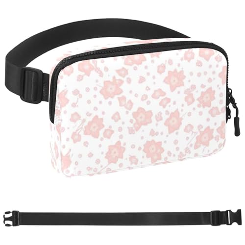 Cherry Blossom Aesthetics-881 Gürteltasche für Damen und Herren, Gürteltasche mit verstellbarem Riemen, modische Umhängetasche für Reisen, Outdoor, Laufen, Wandern, Mehrfarbig 04, 1.5x9.0x5.9in von Generic