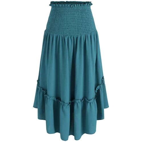 Chiffon Rock Lang Hochzeit Langer WeißEr Rock Maxirock Blumenmuster Umstandsrock Gerippter Rock Mit Schlitz Rock Braun Knielang Brauner Minirock Lederminirock Und Stiefel Langer Rock GrüN Rock Kurz von Generic