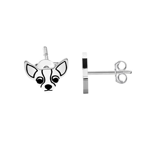 Chihuahua Ohrstecker Chihuahua Schmuck Chihuahua Geschenk Chihuahua Charm Ohrringe Geschenk für Chihuahua Liebhaber, Edelstahl von Generic