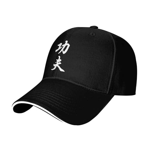 Chinesisches Schriftzeichen Kung Fu Unisex Outdoor Hut Leicht Snapback Kappe Atmungsaktiv Baseballmütze Für Reisen Kletter Draussen von Generic