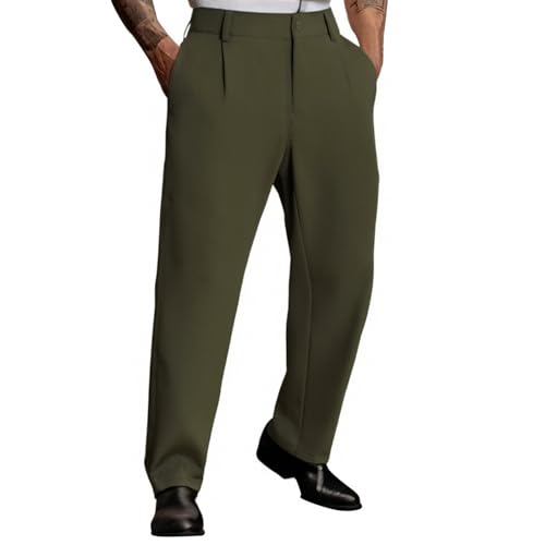 Chino Hose Herren Loose Fit Anzughose Herren Weit Freizeithose Herren Chino Weites Bein Chino Hose Herren Elegant Anzughose Herren Casual Regular Fit Chino Hose Herren Business Jogger von Generic