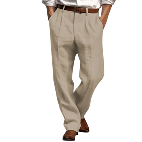 Chino Hose Herren Loose Fit Anzughose Weit Freizeithose Weites Bein Elegant Casual Regular Fit Business Jogger von Generic